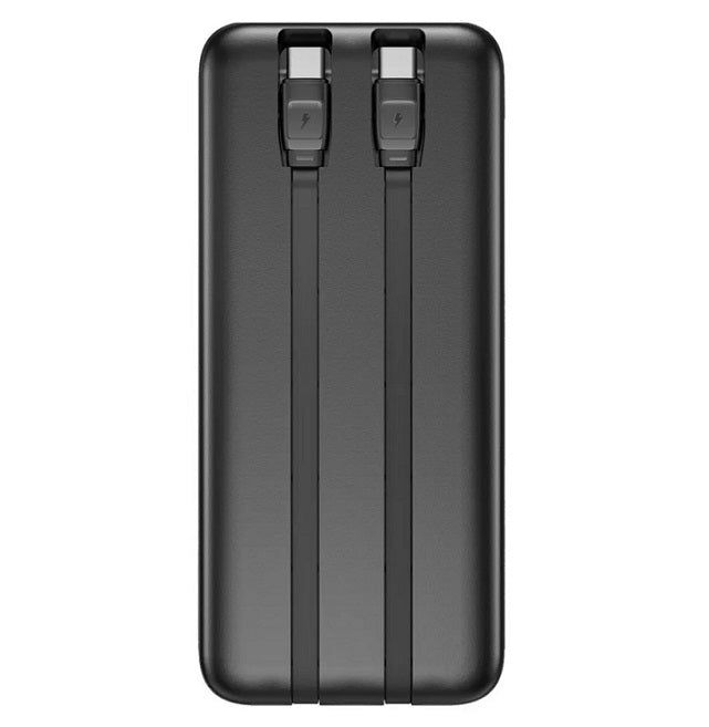 Powertech 10000mAh Power bank With Built-in Cables MB3864