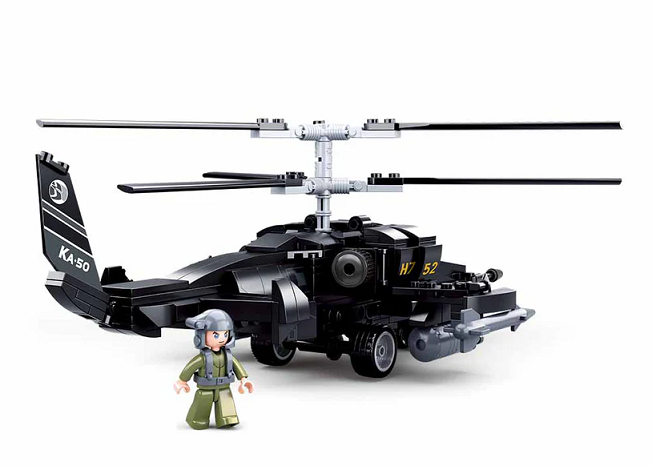 SLUBAN MODEL BRICKS KA-50 BLACK SHARK HELICOPTER 330 PCS M38-B0752