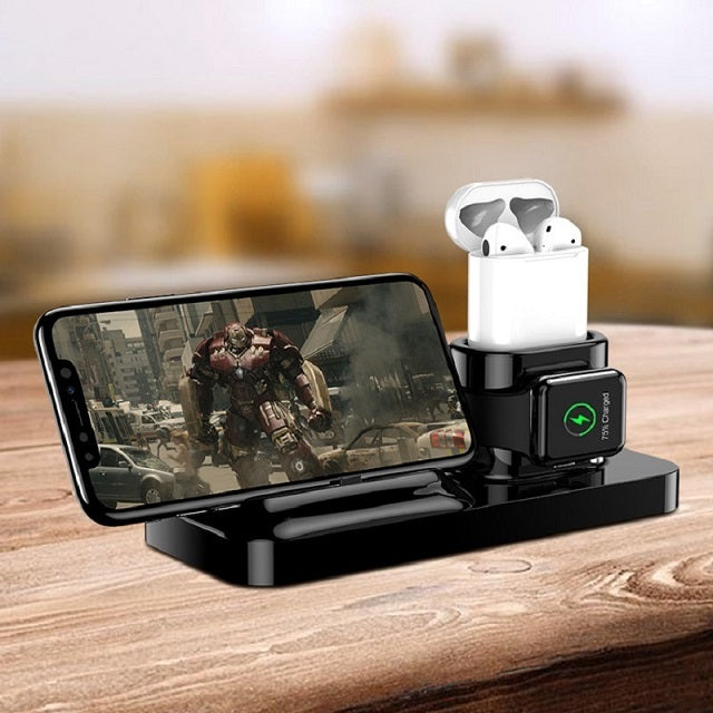 3-in-1 Magnetic Charger Dock - Black