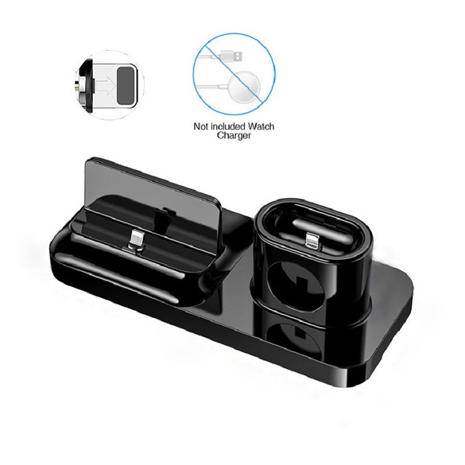 3-in-1 Magnetic Charger Dock - Black