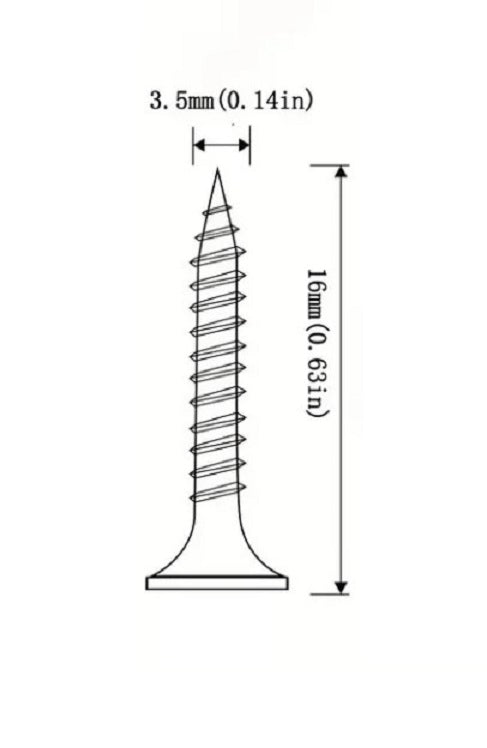 30pcs Wood Screws Flat Head Drywall Screws Phillips Drive Zinc Coated