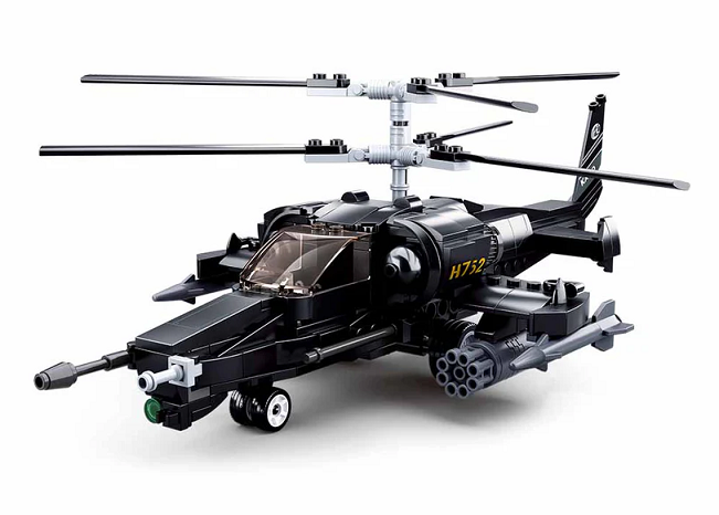 SLUBAN MODEL BRICKS KA-50 BLACK SHARK HELICOPTER 330 PCS M38-B0752