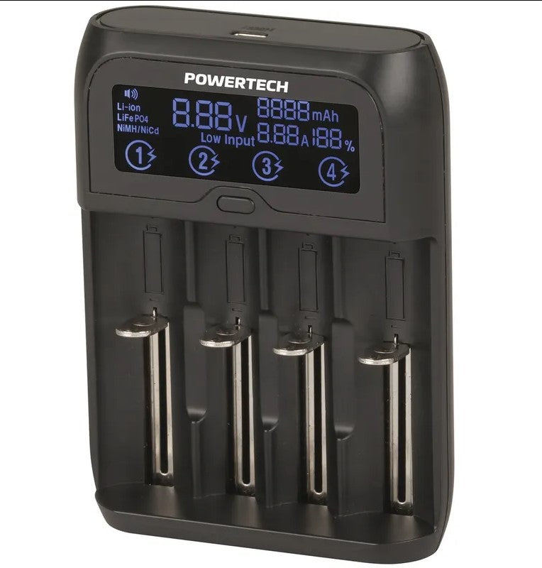Powertech 4-Channel Universal Fast Charger with LCD MB3703