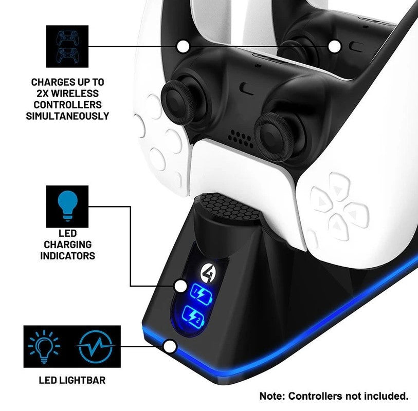 4Gamers PS5 SP-C100V Twin Charging Dock (Black)