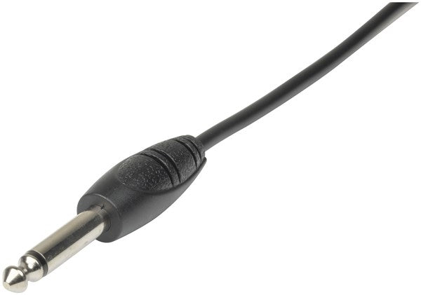 6.5mm Mono Plug to 6.5mm Mono R/A Plug Audio Cable WA7024