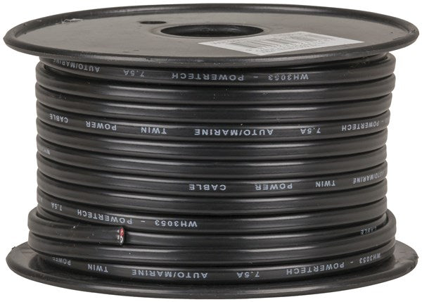 7.5A 2-Core Tinned/Auto Marine Power Cable 30m Roll WH3053