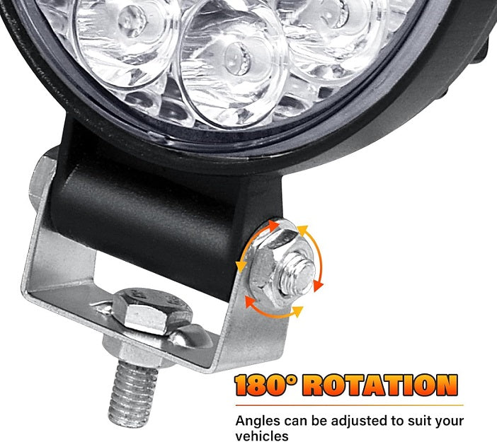 42w 4.3 inch 12v / 24v Round Slim LED Spot Lights - 1Pack