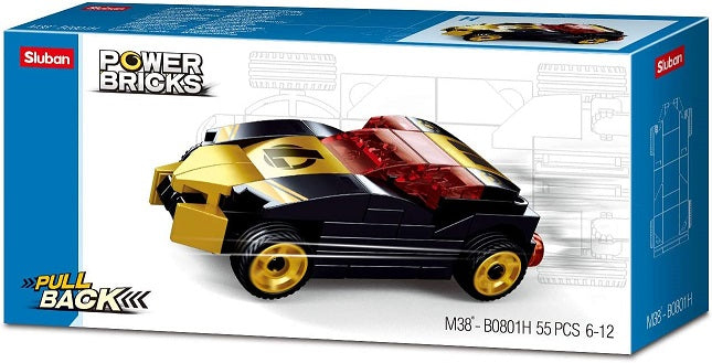 Sluban Power bricks Pull Back Car M38-B0801 (ASSORTED)