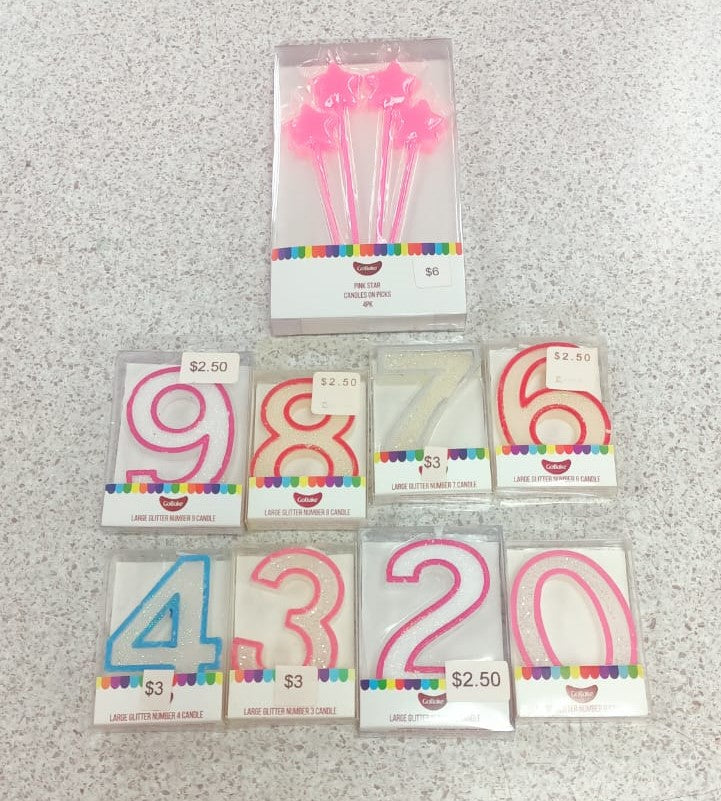 BULK BUY - 55Pcs - Birthday Candles Assorted