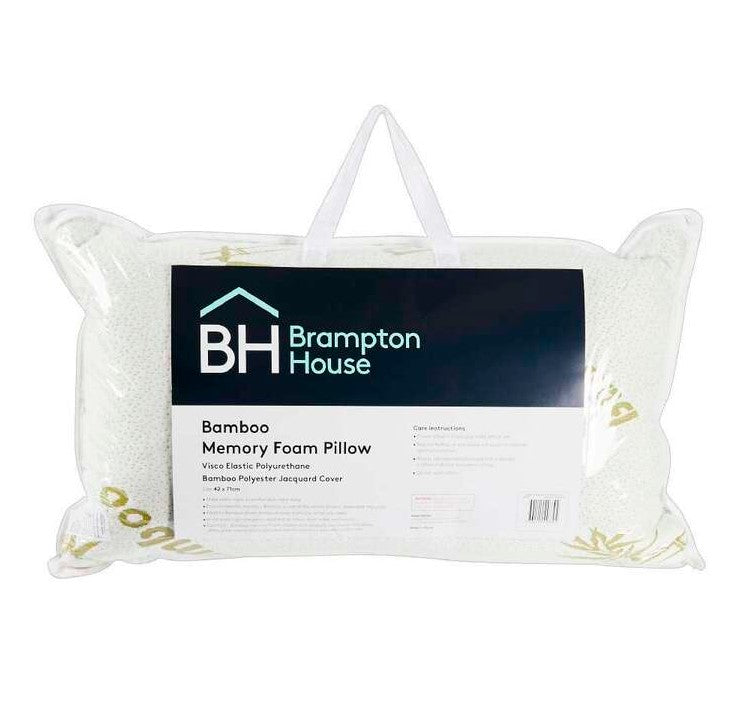 Brampton House Bamboo Memory Foam Pillow White