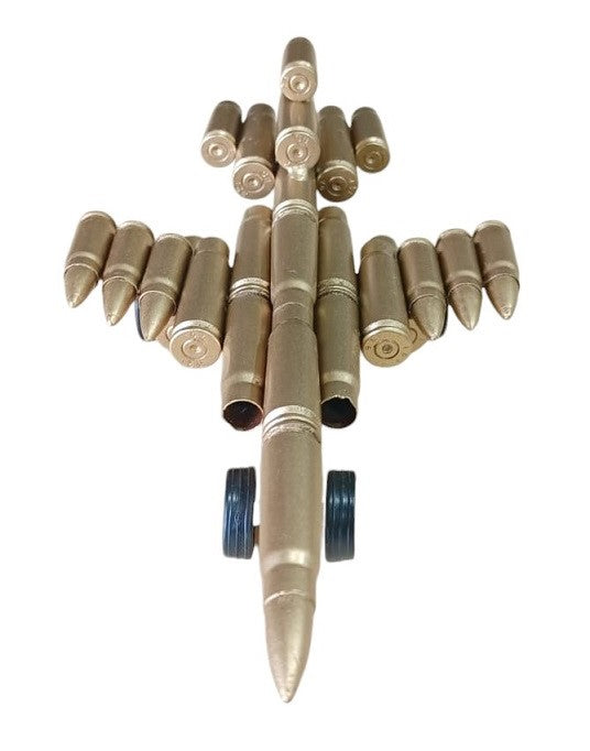 Bullet Shell Casings Shaped Rare Air Force Jet Airplane With Wheels