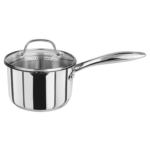 Di Antonio Cucinare Saucepan 160mm Draining Lid And Pouring Lips Stainless Steel