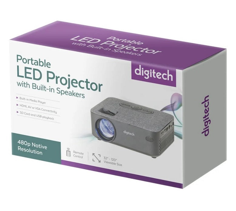 Digitech AV Projector with HDMI x 2, USB and VGA Inputs and Built-in Speakers AP4006