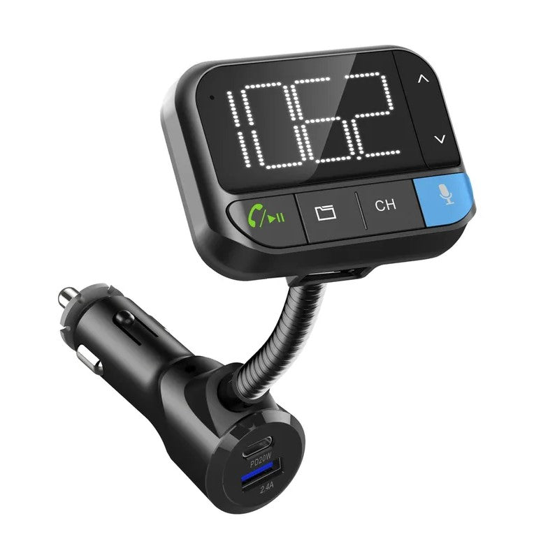 Digitech FM Transmitter with Voice Commands, Bluetooth, USB Type C Power Delivery 20W AR3148