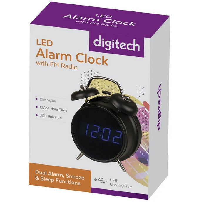 Digitech LED Alarm Clock with FM Radio AR1938