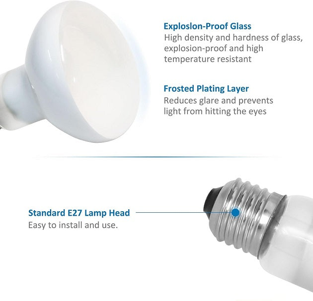 Glow Factory 100W R80 E27 Spotlight Bulb (4 Pack) Warm Yellow FROSTED