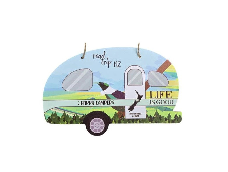 Happy Camper Caravan Plaque with Tui