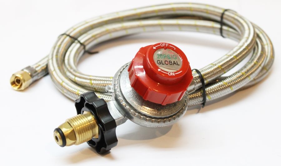 High Pressure Stainless Steel GAS Adjustable Regulator With Hose 20PSI 138kPa 1.5M