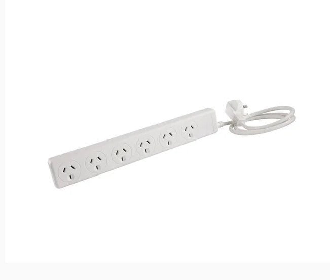 JACKSON 6-Way 10A Powerboard With Overload Protection 1m