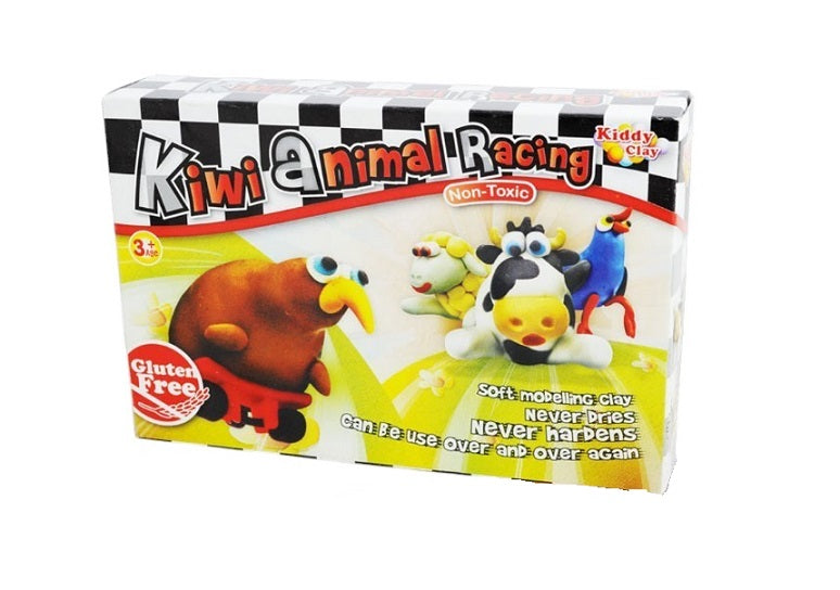 Kiwi animal racing non toxic kiddy clay