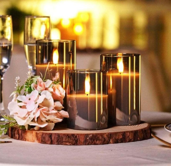 LED Flameless Candles with Remote Control (3 Pack)
