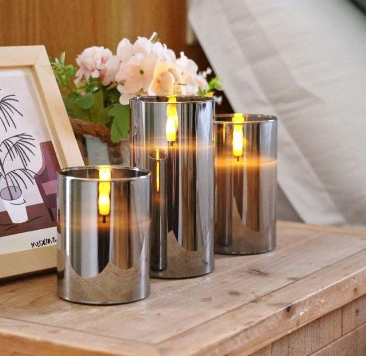 LED Flameless Candles with Remote Control (3 Pack)
