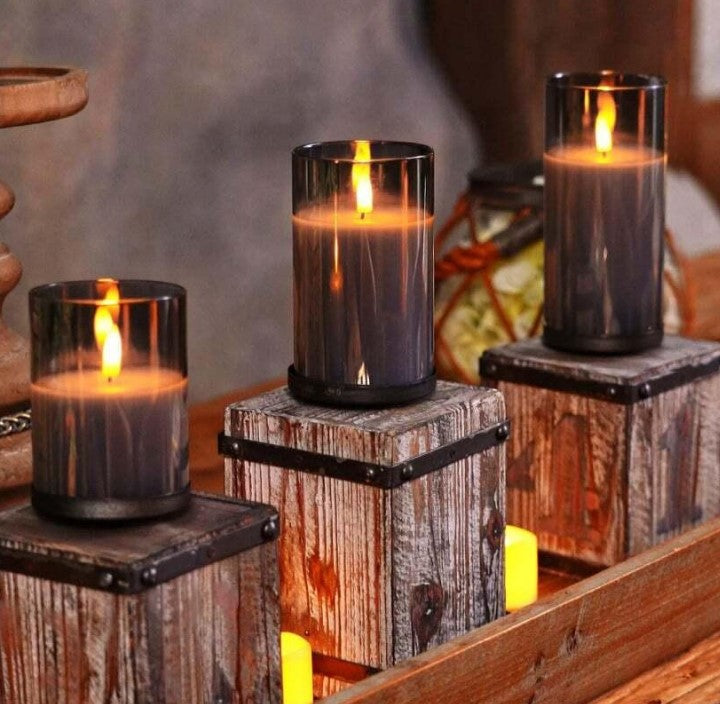 LED Flameless Candles with Remote Control (3 Pack)