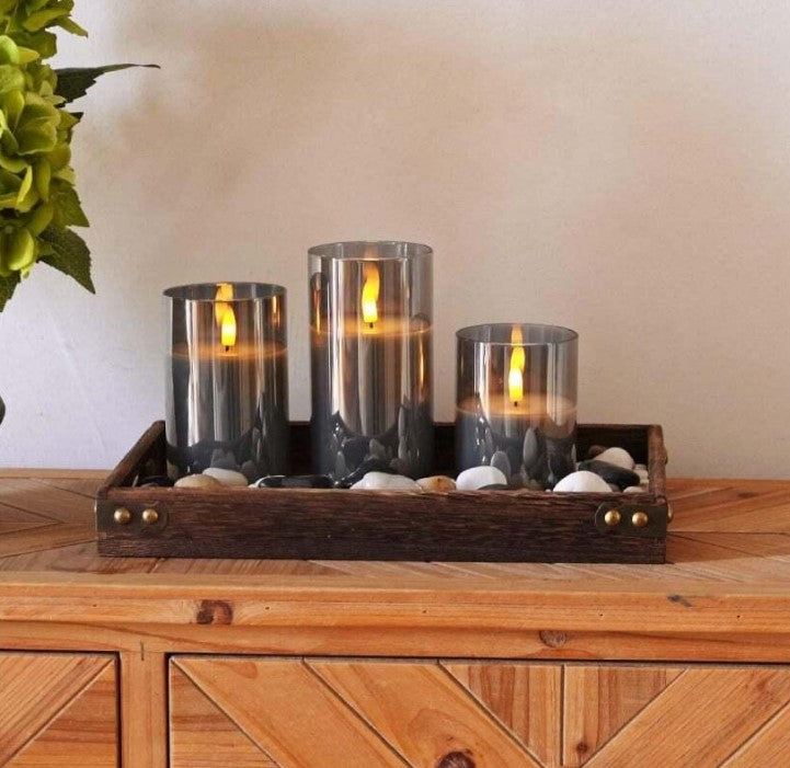 LED Flameless Candles with Remote Control (3 Pack)