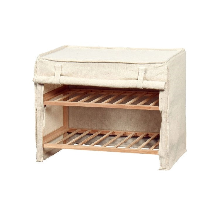 Malibu Storage 2 Shelf Shoe Rack Natural (490 x 275 x 630mm)