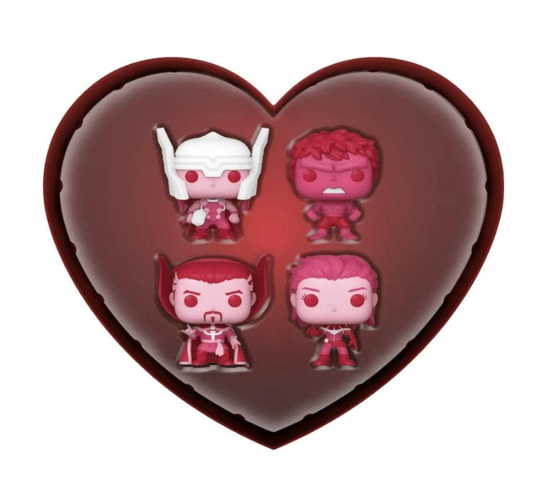 Marvel Comics: Valentines (Pink) - Pocket Pop! Heart Box 4-Pack