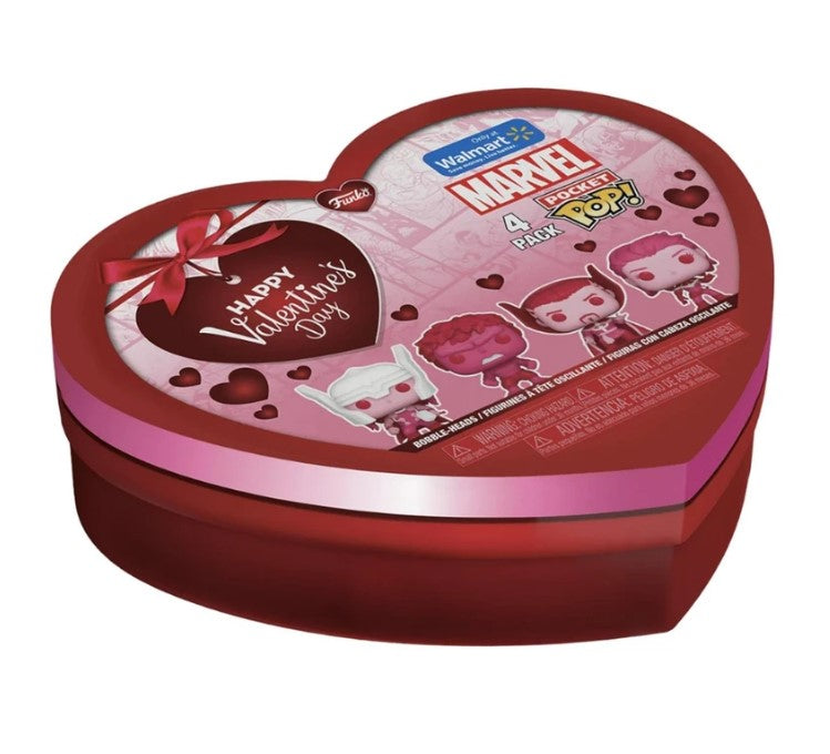 Marvel Comics: Valentines (Pink) - Pocket Pop! Heart Box 4-Pack