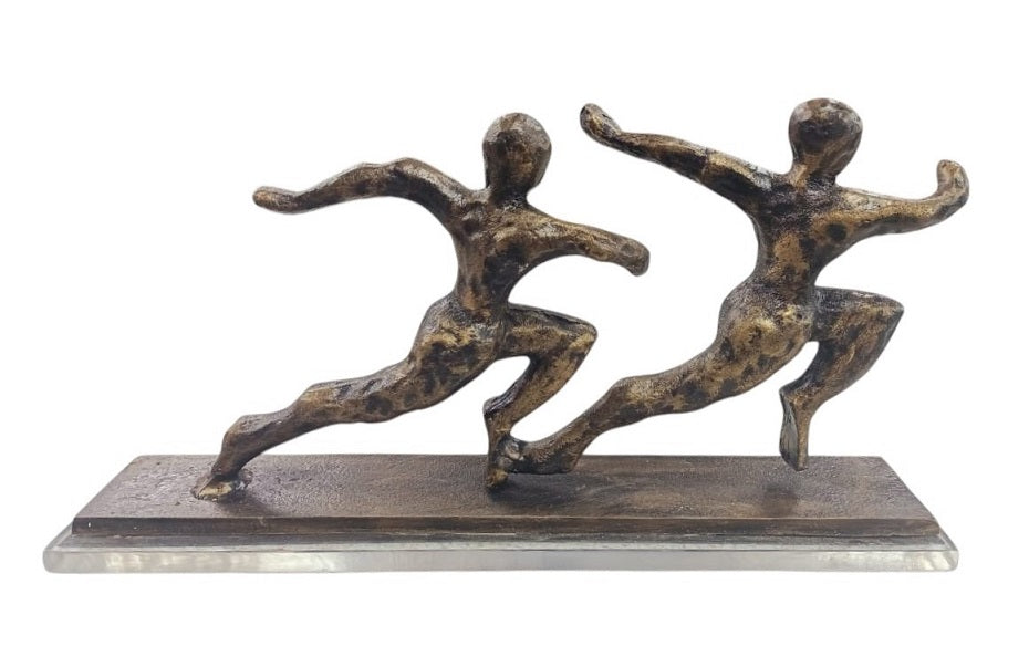 Metal Cast Aluminium Sculpture Human Running Pose - MADE IN INDIA
