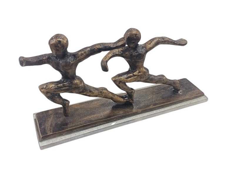 Metal Cast Aluminium Sculpture Human Running Pose - MADE IN INDIA