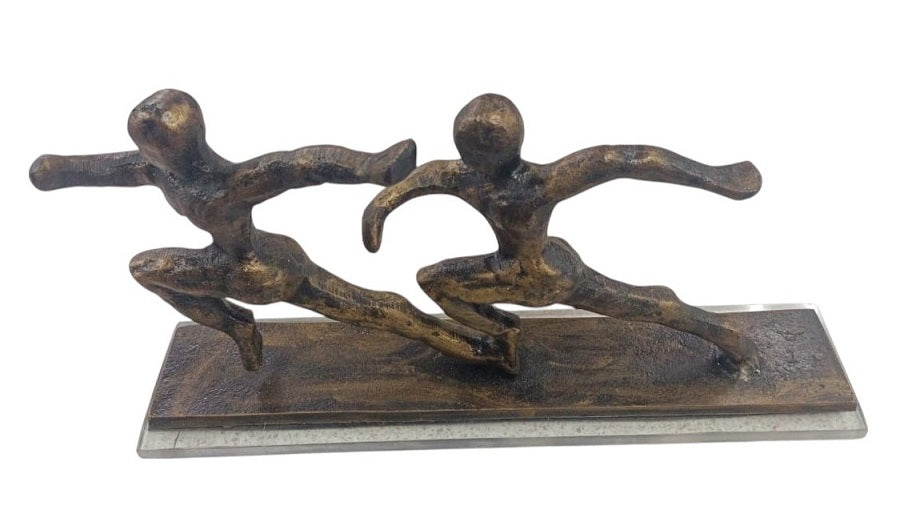 Metal Cast Aluminium Sculpture Human Running Pose - MADE IN INDIA