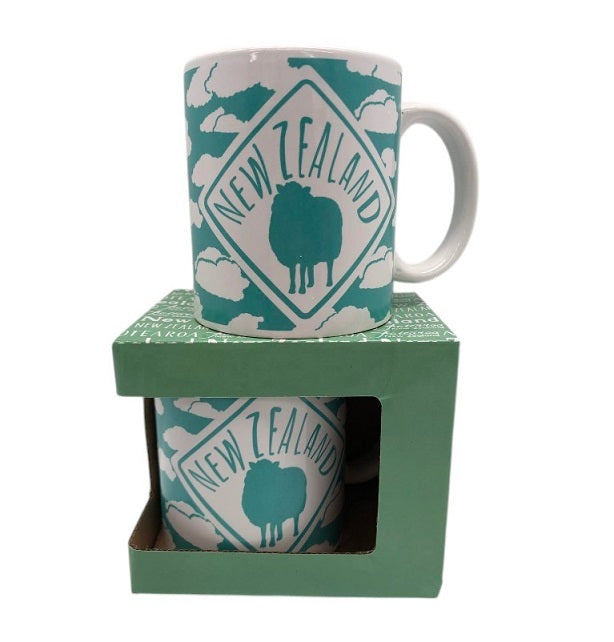 Hensen & Berry New Zealand/Sheep Printed Bone China Mug In Gift Box 325ml