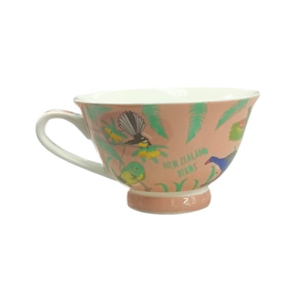 Clearance: Hensen & Berry New Zealand Native Birds Bone China Cup In Gift Box 230ml