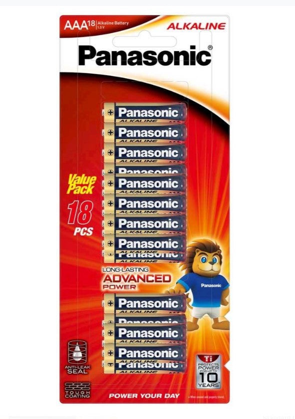 Panasonic Alkaline AAA Battery Value Pack 18pk LR03T/18B