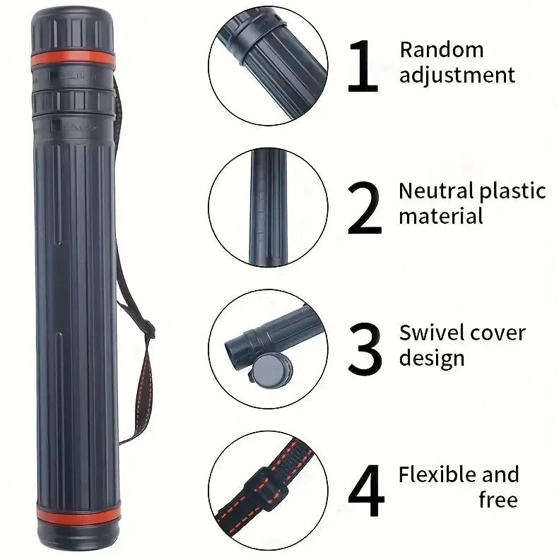 Plastic Storage Tube Black 8cm