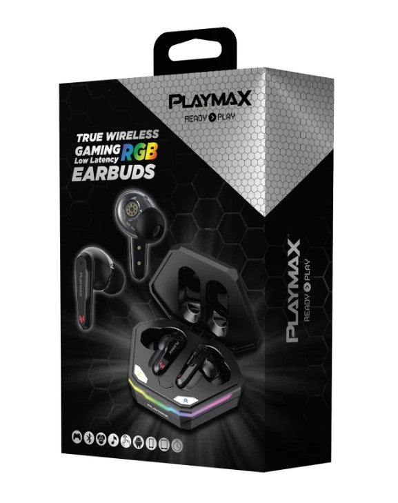 Playmax True Wireless Gaming Earbud - RGB Hex