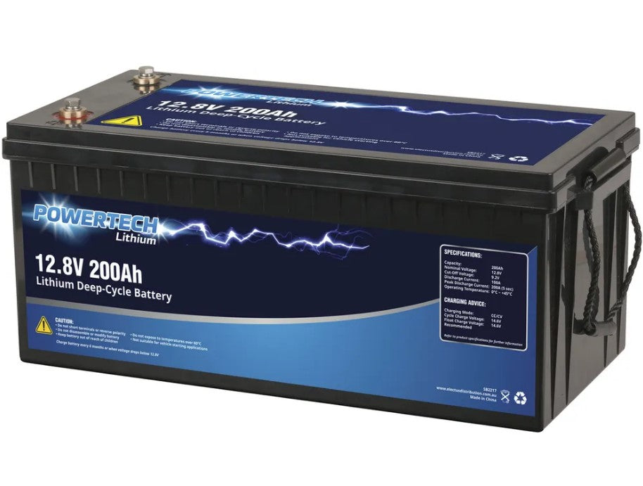 Powertech 12.8V 200Ah Lithium Deep Cycle Battery SB2217