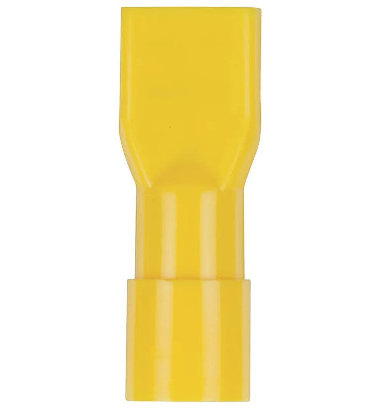 Powertech Fully Insulated Female Spade - Yellow - Pack of 8 PT4725