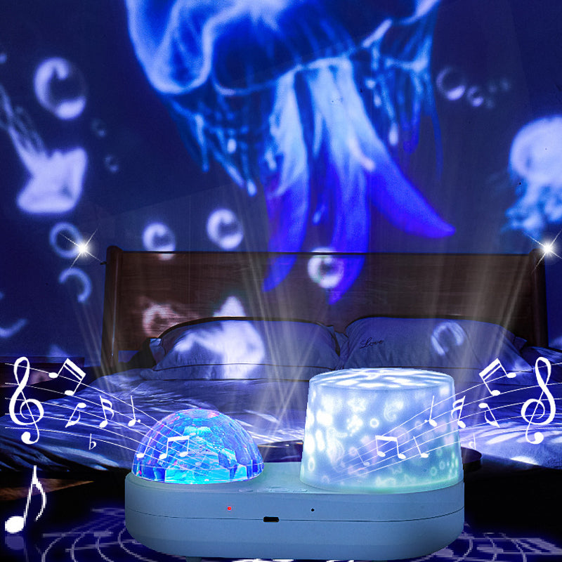 Rotating Music Starry & Ocean Projection Night Light