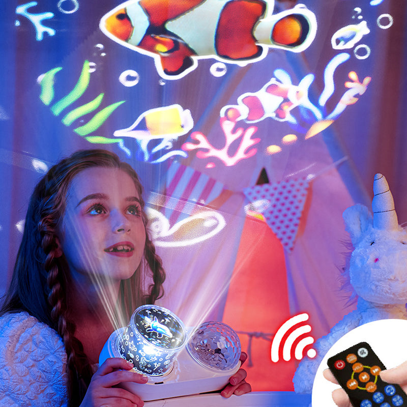 Rotating Music Starry & Ocean Projection Night Light