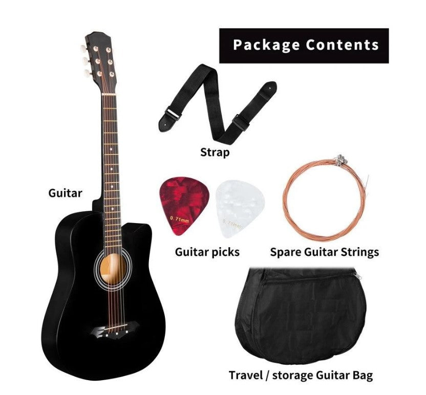 Royale 38" Acoustic Guitar (Black)