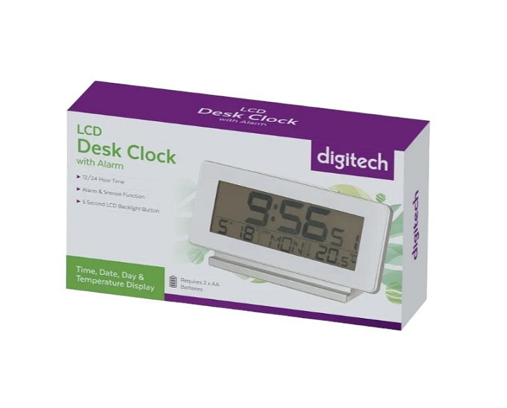 Digitech LCD Desk Clock with Alarm XC0232