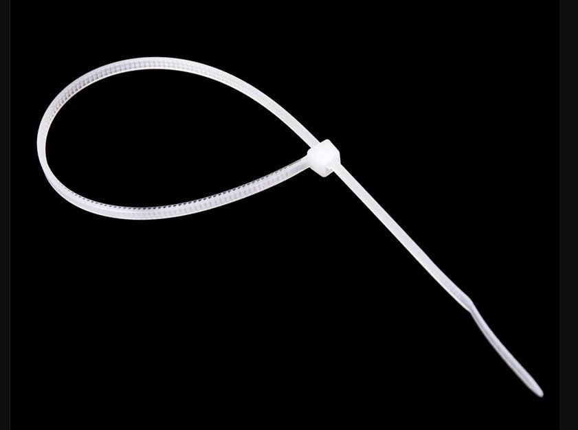 Self-locking Nylon Cable Ties Cream 300mm 30pk