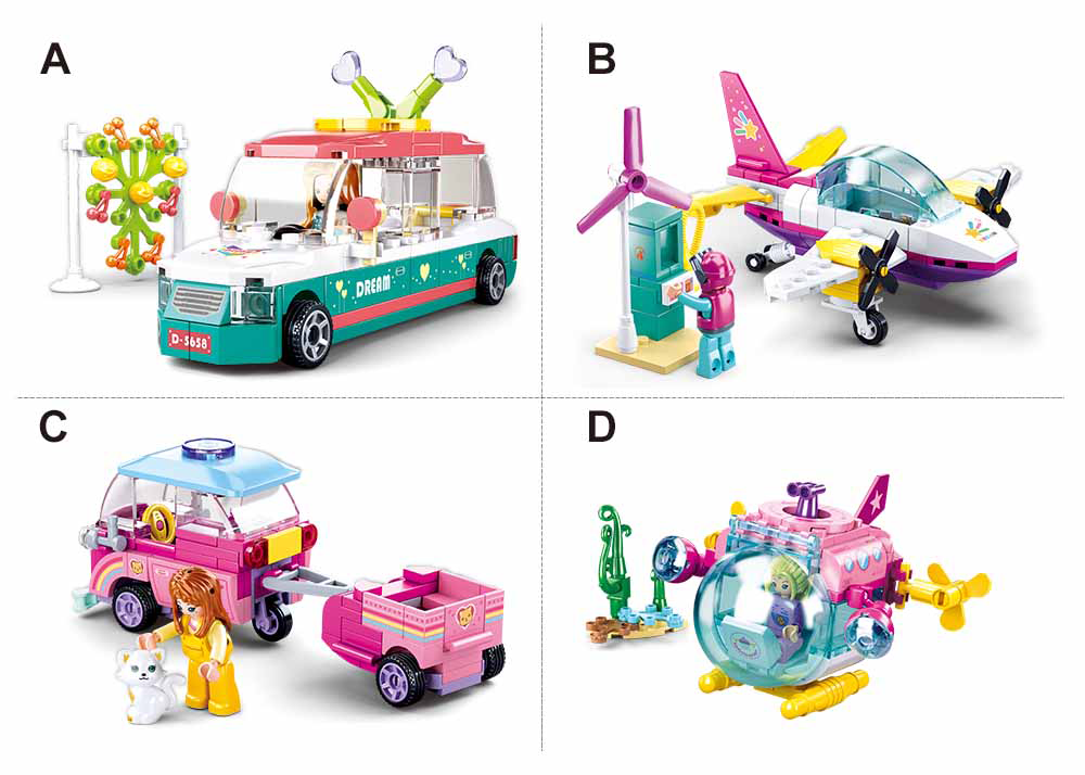 Sluban Girl's dream Transport Series M38-B0921 ASSORTED