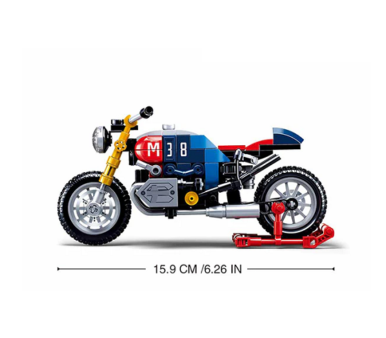 Sluban Modelbricks Cafe Racer Motorcycle 197pcs M38-B0958