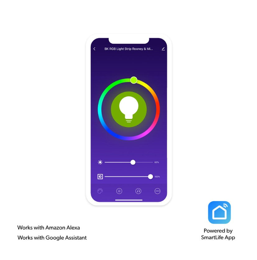 Nanohome Colour / Warm & Cool C37 5W E14 Smart Light Bulb (10 PACK)