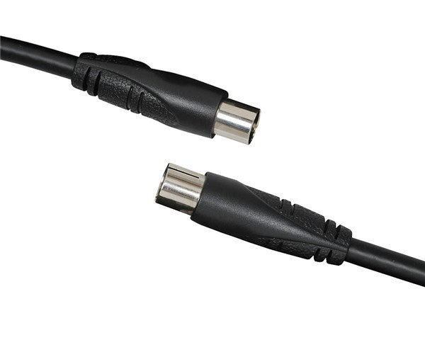TV Coaxial Plug to Socket Cable - 1.5m Black WV7360